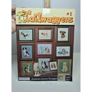 Tailwaggers #1 Jeanette Crews Designs #1193 Dogs Cross Stitch Pattern chart